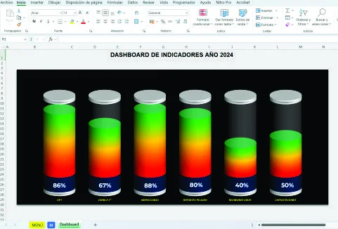 Gráfico de Batería en Excel